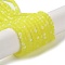 Imitation Jade Glass Beads Strands, Half AB Color Plated, Faceted, Frosted, Rondelle, Yellow, 2.9~3.3x2mm, Hole: 0.7mm, about 144~150pcs/strand, 35~37cm