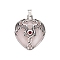 Natural Rose Quartz Pendants, with Zinc Alloy Findings, Heart with Dragon, 32x31mm