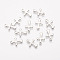 Tarnish Resistant 201 Stainless Steel Tiny Cross Charms, Stainless Steel Color, 13x9x1mm, Hole: 1mm