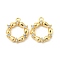 Brass Micro Pave Clear Cubic Zirconia Pendants, Cadmium Free & Nickel Free & Lead Free, Rings Charms, Real 18K Gold Plated, 15.5x13x3mm, Hole: 1.2mm