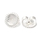 Brass Earring Nuts, Lead Free & Cadmium Free, Flower, 925 Sterling Silver Plated, 9x4.5mm, Hole: 0.9mm