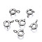 Tarnish Resistant 304 Stainless Steel Spring Ring Clasps, Ring, Stainless Steel Color, 8x6.5x1.5mm, Hole: 1.5mm