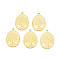 Ion Plating(IP) 201 Stainless Steel Pendants, Oval with Tree of Life, Nickel Free, Real 18K Gold Plated, 30x20.5x1.5mm, Hole: 1.8mm