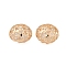 Brass with Clear Cubic Zirconia Pendants, Cadmium Free & Nickel Free & Lead Free, Flat Round, Real 18K Gold Plated, 25x25x17.5mm, Hole: 2.5~3x4~5mm