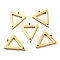 Ion Plating(IP) 304 Stainless Steel Link Connectors, Triangle, Golden, 18x15.5x1.5mm, Hole: 1.2mm