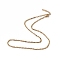 Ion Plating(IP) 304 Stainless Steel Singapore Chain Necklace for Men Women, Golden, 15.94 inch(40.5cm)