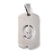 Non-Tarnish 304 Stainless Steel Pendants, Manual Polishing, Rectangle with Number, Rainbow, Stainless Steel Color, Num.9, 27.5x14.5x1.5mm, Hole: 3.5mm