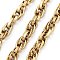 Ion Plating(IP) 304 Stainless Steel Rope Chains, UnSoldered, with Spool, Real 18K Gold Plated, 10x7x2mm