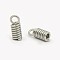 Tarnish Resistant 304 Stainless Steel Terminators, Cord Coil, Stainless Steel Color, 8.5~10x4mm, Hole: 2mm