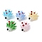 Hedgehog Home Decorations, Handmade Lampwork Display Decorations, Mixed Color, 39.5~41x31.5~32.5x25~25.5mm