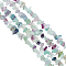 OLYCRAFT 2 Strands Natural Chip Stone Beads 5~8mm Fluorite Beads Strand Chip Undyed Fluorite Irregular Gemstones for Bracelet Jewelry Making