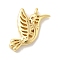Brass Pendants, Bird Charms, Real 18K Gold Plated, 18x11.5x25mm, Hole: 1.4mm