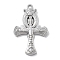 304 Stainless Steel Pendants, Ankh Egyptian Cross with Eagle of Saladin Charm, Anti-Tarnish, Stainless Steel Color, 34x21.5x3mm, Hole: 2mm