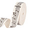 Musical Note Print Polyester Ribbon, Antique White, 3/4 inch(20mm)