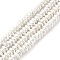 Electroplated Synthetic Non-Magnetic Hematite Beads Strands, Faceted Rondelle, Silver Plated, 2x4x2mm, Hole: 1mm, about 180pcs/strand, 16.14''(41cm)