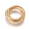 304 Stainless Steel Linking Rings, Interlocking Ring, for Necklace Making, Golden, 20x22x3mm, Ring: 18x2mm, Inner Diameter: 14mm