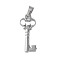 304 Stainless Steel Pendants, Key Charm, Anti-Tarnish, Stainless Steel Color, 30.5x13.5x2.3mm, Hole: 9x5.5mm