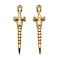 304 Stainless Steel Pendants, Sword Charm, Golden, 40x10.5x2.5mm, Hole: 2.5mm
