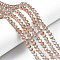 Electroplate Glass Beads Strands, AB Color Plated, Faceted, Rondelle, Peru, 6x5mm, Hole: 1mm, about 80~85pcs/strand, 38~40cm