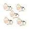Alloy Enamel Pendants, Light Gold, Cow, White, 16x19x2.5mm, Hole: 2.5mm