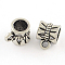 Column Tibetan Style Alloy Tube Bails, Loop Bails, Lead Free & Cadmium Free, Antique Silver, 10x7.5x7mm, Hole: 2~5mm, about 1886pcs/1000g