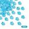 50Pcs Resin Beads, Flower, AB Color, Light Sky Blue, 7x3.5mm, Hole: 1.7mm