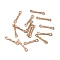 Ion Plating(IP) 304 Stainless Steel Connector Charms, Twisted Bar, Rose Gold, 10x2x1mm, Hole: 1mm
