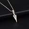Alloy Pendant 201 Stainless Steel  Chain Necklaces for Men, Antique Silver, Arrow, 27.56 inch(70cm)