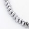 Electroplate Non-magnetic Synthetic Hematite Beads Strands, Triangle, Platinum Plated, 4x4x3mm, Hole: 1mm, about 139pcs/strand, 15.7 inch