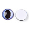 Glass Cabochons, Half Round with Dragon Eye, Lilac, 20x6.5mm