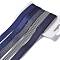 Polyester & Polycotton Ribbons Sets, for Bowknot Making, Gift Wrapping, Marine Blue, 5/8 inch(17mm), 5 styles, about 3.00 Yards(2.74m)/Style, 15 Yards/Set