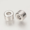 Brass Beads, Nickel Free, Real Platinum Plated, Column, 6x4mm, Hole: 2.5mm