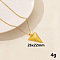 304 Stainless Steel Triangle Pendant Necklaces, Cable Chain Necklaces