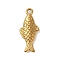 Ion Plating(IP) 304 Stainless Steel Pendants, Fish Charms, Real 18K Gold Plated, 20x9x3mm, Hole: 1.6mm