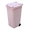 Mini Trash Can Shape Plastic Multi-function Pen & Pencil Holders, Desktop Stationery Organizer, Lavender Blush, 100x80x155mm