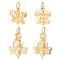 32Pcs 2 Style Alloy Pendants, Long-Lasting Plated, with Jump Ring, Insect, Real 18K Gold Plated, 16pcs/style