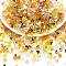 Opaque & Transparent Glass Beads, Faceted Nuggets, Yellow, 2~5x2.5~8x3~5mm, Hole: 1~1.4mm, about 10g/bag