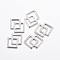 Tarnish Resistant 304 Stainless Steel Links connectors, Double Rhombus, Stainless Steel Color, 16x11.5x1mm, Hole: 4~9x2~4mm