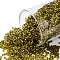 TOHO Round Seed Beads, Japanese Seed Beads, (996FM) Bronze Lined Peridot Rainbow Matte, 15/0, 1.5mm, Hole: 0.7mm, about 3000pcs/bottle, 10g/bottle