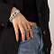 Exaggerated Hip-hop Cuban Chain with Zirconia - Geometric Stainless Steel Bracelet.
