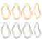 16Pcs 2 Colors Brass Linking Rings, Long-Lasting Plated, Mixed Color, 40.5x21x1mm, Hole: 11x29.5mm, 8pcs/color