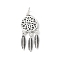 S925 Sterling Silver Pendant, Antique Silver, 27.5x11.5x2.8mm