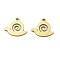 304 Stainless Steel Charms, Laser Cut, Snail Charm, Real 18K Gold Plated, 9.5x11x1mm, Hole: 1.2mm