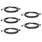 Adjustable Nylon Cord Braided Bead Bracelets, with Lava Rock Beads, 2-1/8 inch(55mm)