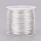 Nylon Cord, Satin Rattail Cord, for Beading Jewelry Making, Chinese Knotting, White, 1mm, about 32.8 yards(30m)/roll