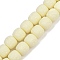 Synthetic Coral Carved Beads Strands, Barrel, Beige, 10.5x10mm, Hole: 1mm, about 35pcs/strand, 13.78''(35cm)