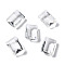 Transparent Glass Rhinestone Cabochons, Faceted, Rectangle, Pointed Back, Clear, 14x10x6mm
