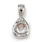 Brass Pave Clear Cubic Zirconia Pendants, Cadmium Free & Nickel Free & Lead Free, Teardrop Charms, Long-Lasting Plated, Platinum, 13x6.5x3mm, Hole: 3.2x2.4mm