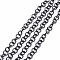 304 Stainless Steel Rolo Chains, Unwelded, with Spool, Electrophoresis Black, 7x1mm, about 32.8 Feet(10m)/roll