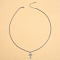 Stainless Steel Ball Chain Cross Pendant Necklaces for Women, Silver, 15.75 inch(40cm), Beads: 2~2.5mm